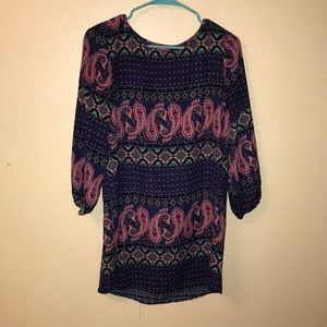 Paisley print dress